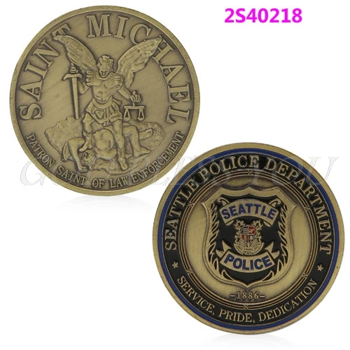 Памятная коллекция монет с символикой Святого Майкла-Архангела - Цвет: Светло-желтый