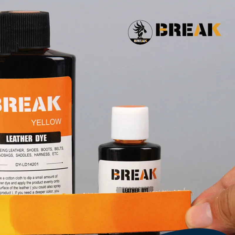 Online Romper cuero Alcohol tinte cuero tallado bronceado teñido 30 ml botella de cuero de vaca colorante vegetal colorante piel pintura
