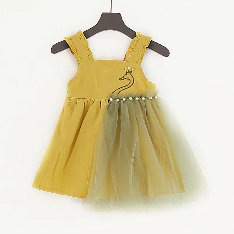 Cartoon Newborn Baby Tutu Dress Lace Baby Dress 1 Year Birthday Dress