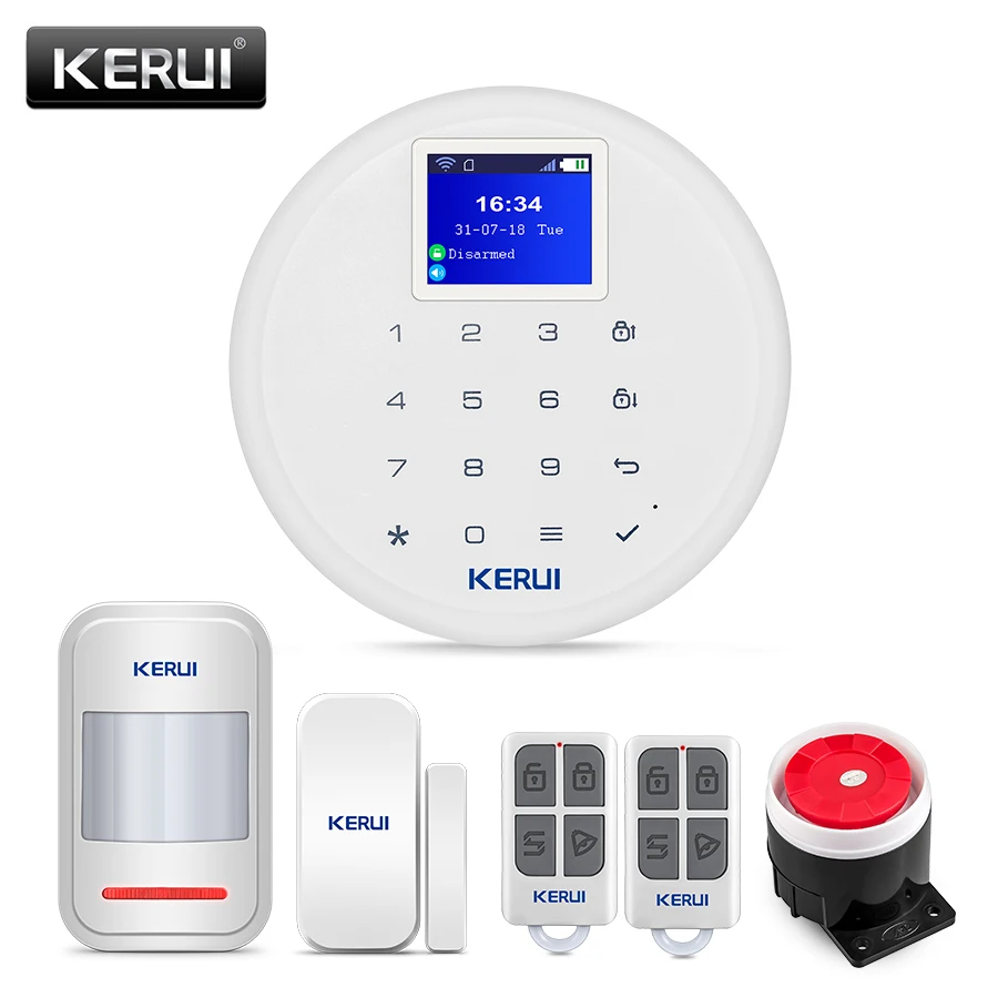 

KERUI W17 Wireless WiFi GSM Security Alarm System Home Multiple Language IOS Android APP Control Burglar Alarm System