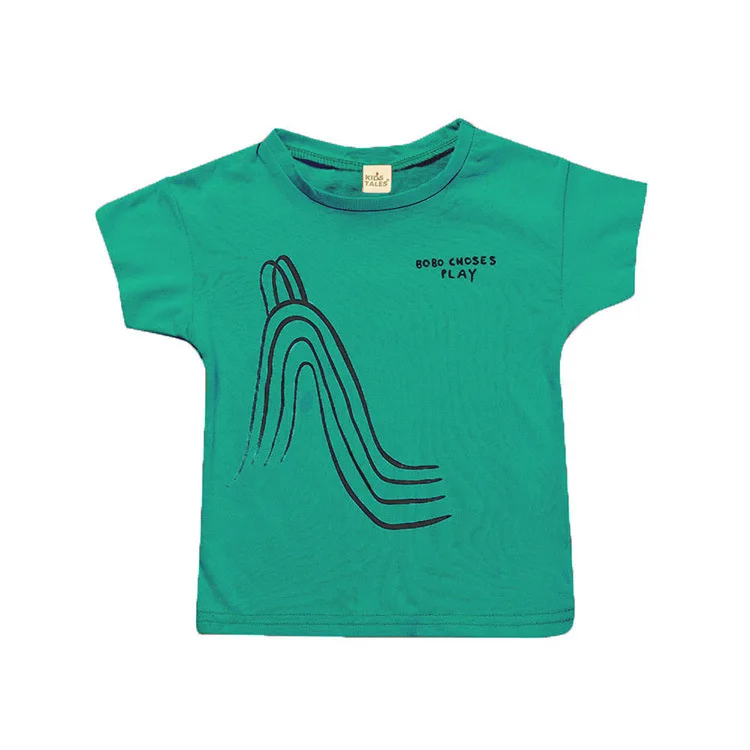 Новая детская хлопковая футболка, топы для мальчиков и девочек, футболка, Детская футболка, одежда для малышей, летняя одежда