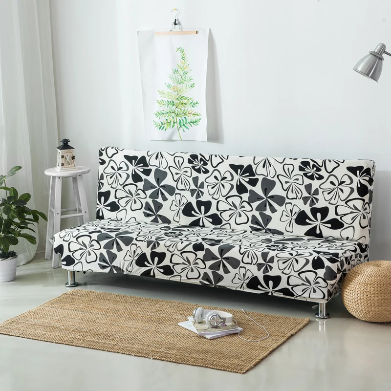 

High Elasticity Sofa Covers Folding No Handrails Sofa Covers Printed Couch Cover For Sofa Bed Cover For Couch V20