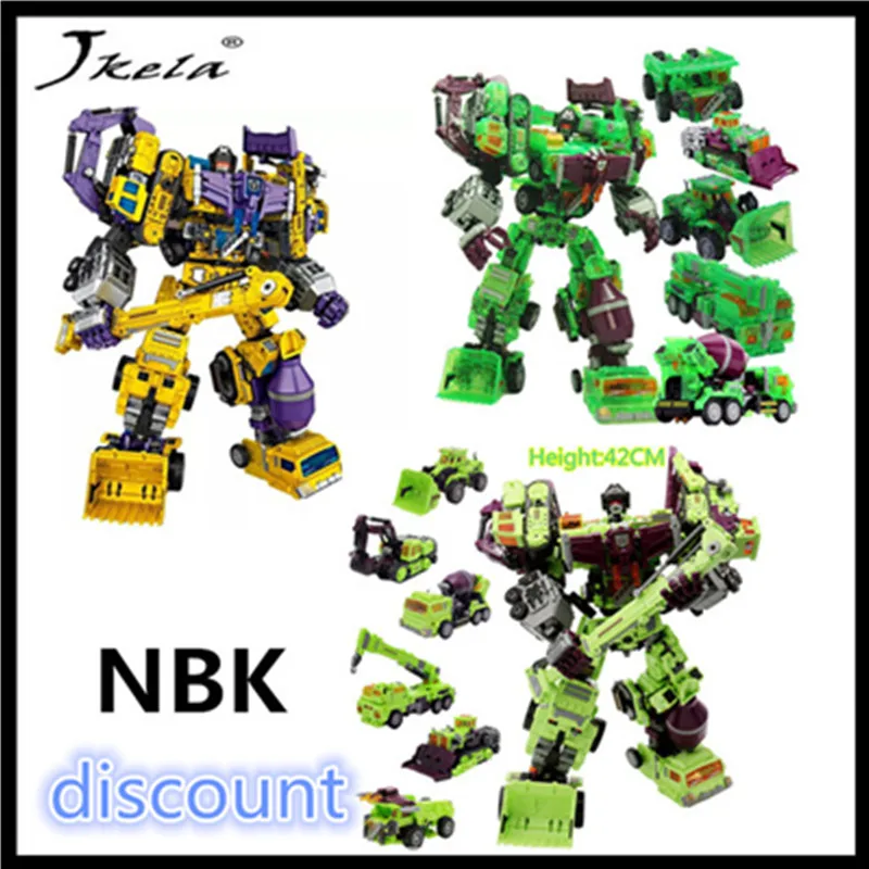 

All NBK Action figure Robot 6 in 1 in stock Ko Version Gt Scraper Of Devastator Action Figure toys for children gift