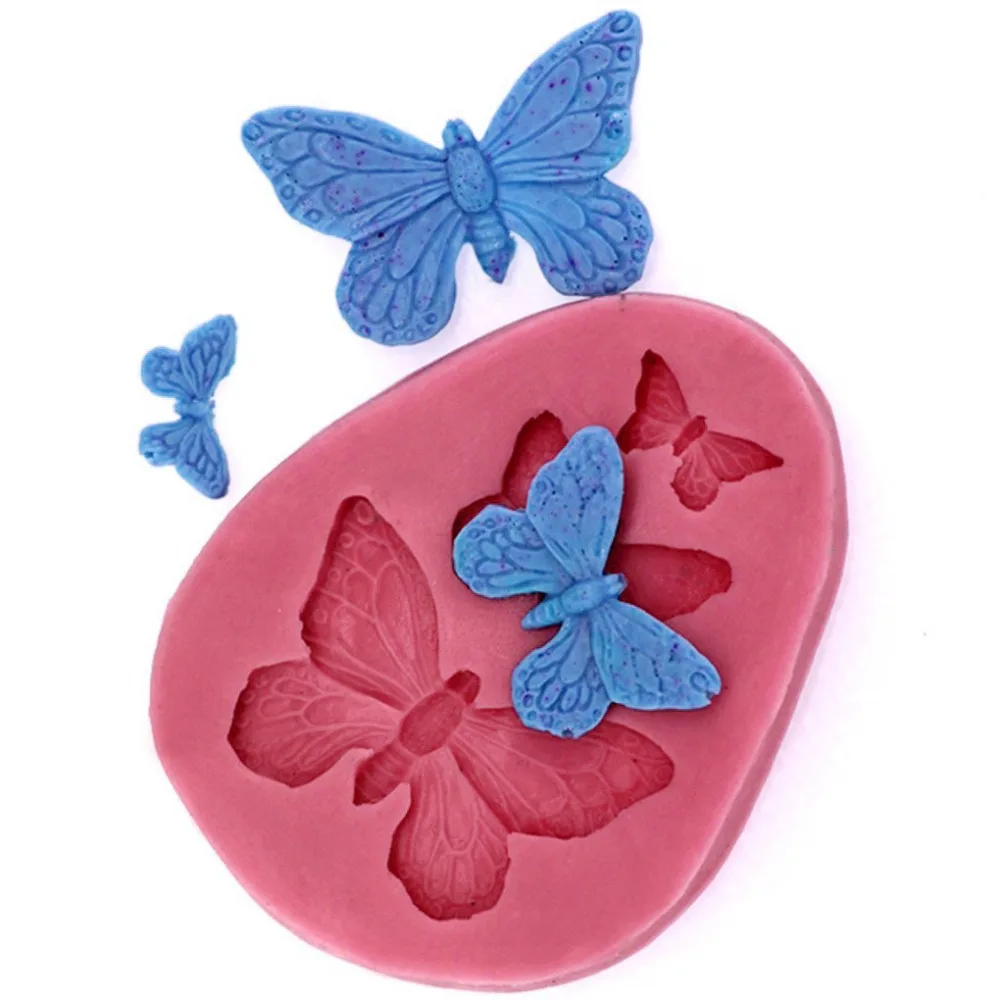

Free shipping butterfly cooking tools Silicone Mould baking DIY CAKE decoration Fondant Sugar Craft Molds fimo