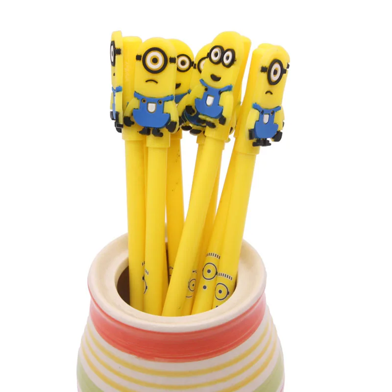 Корея Творческий Kawaii очки маленькие желтые люди гелевая ручка мультяшном стиле Подпись канцелярские подарок для студента