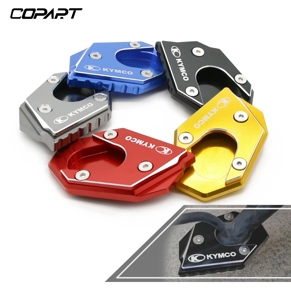 

Motorcycle Aluminum Side Stand Enlarger Plate Kickstand Enlarge Extension For Kymco Xciting 250 300 350 400 400i 250i 300i 350i