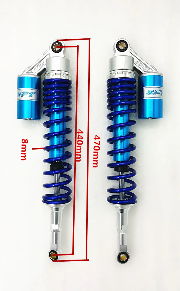 400 мм/410 мм/420 мм/430 мм/440 мм/450 мм мотоциклетный амортизатор подвески для HONDA HUSQVARNA YMAHA SUZUKI Kawasaki синий - Цвет: 440B