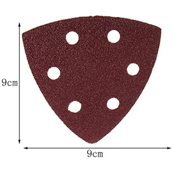 40 штук крюк и петля песка Бумага, 9x9x9xcm шлифовальный Бумага 6 отверстий Треугольники-песок Бумага диск Ассорти 40/80/120/240 крупа