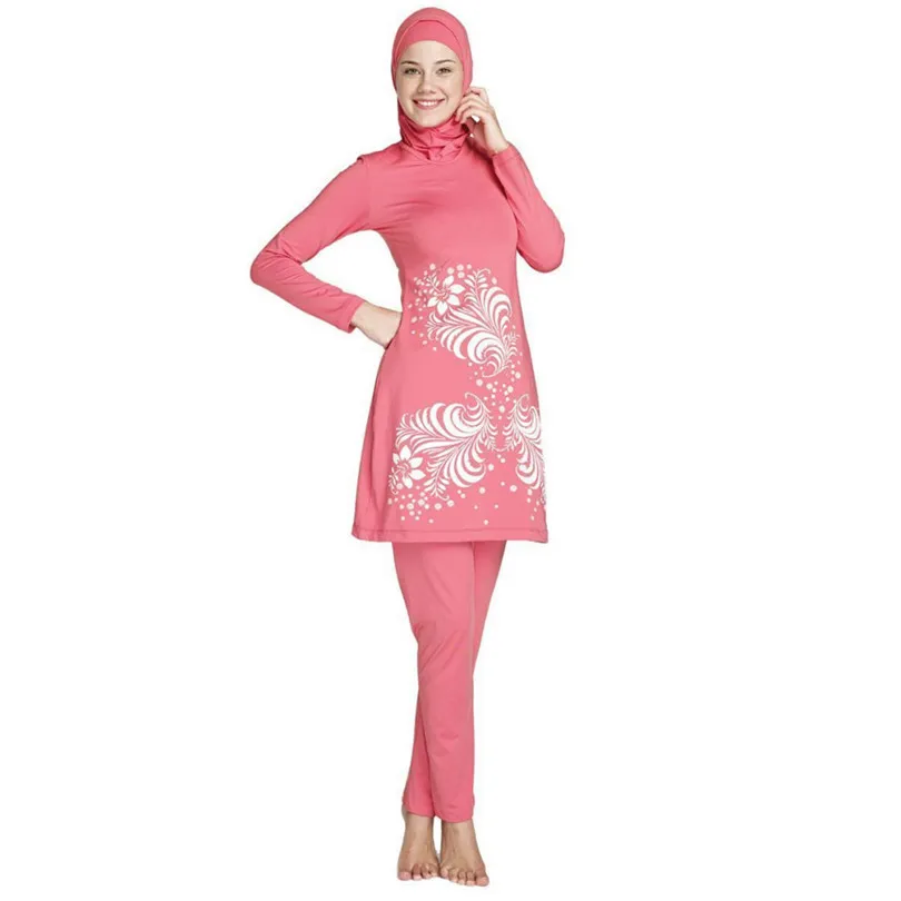 S-4XL наивысшего качества Мусульманский купальник для мусульман Купальник для женщин хиджаб скромное длинное платье полное покрытие плюс размер купальники
