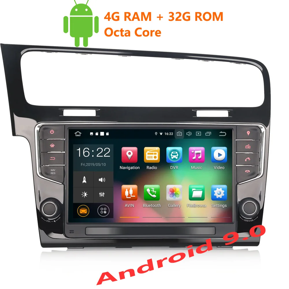 

Erisin ES7911G 9 inch Android 9.0 Octa Core 4GB RAM Car Multimedia Player Radio BT for VW Golf VII/7