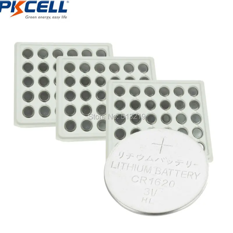 

90 X PKCELL CR1620 3V Lithium Battery BR1620 DL1620 ECR1620 CR 1620 Button Cell Batteries