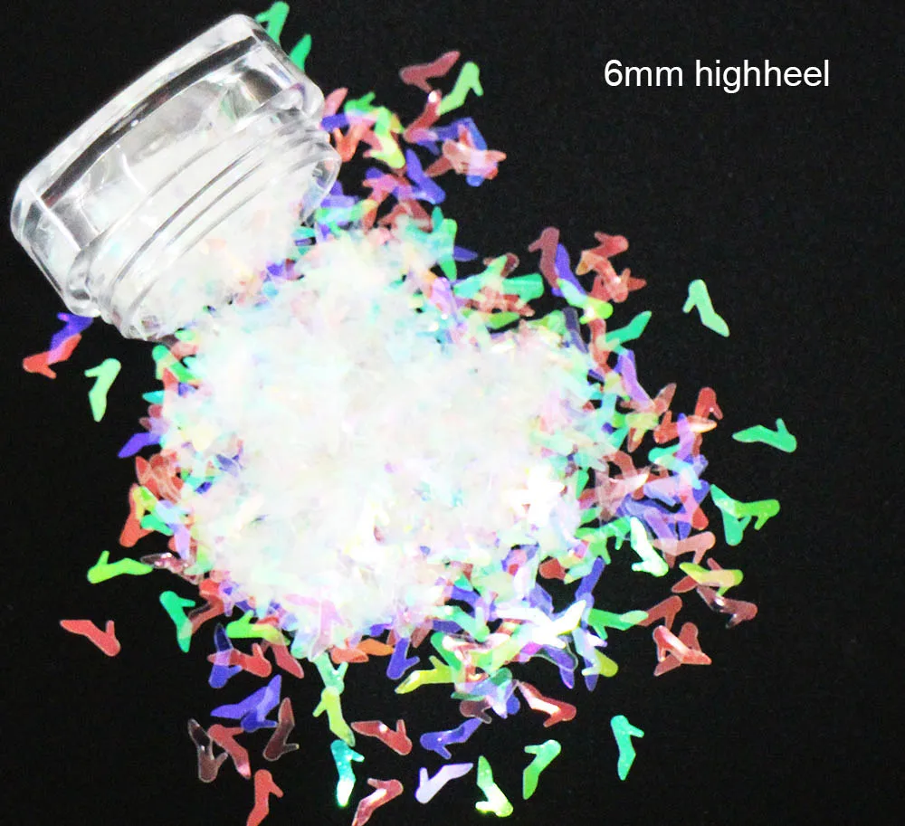 

Lightning/Arrowhead/Highheel/Leaf Shapes Sequins, Iridescent Rainbow Shining Slices 3D nail art glitters paillettes