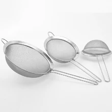 Durablel Нержавеющая сталь кухонная мука ручной сетчатый фильтр сито для муки сито для масла дуршлаг