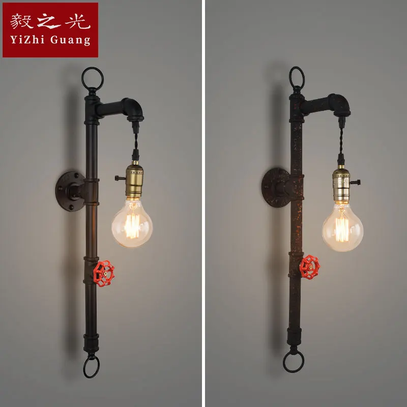 

industrial wind restoring ancient ways led wall lamp cafe restaurant bar light pipe lamp, wrought iron lamp lighting