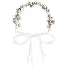 SSYFashion невесты повязка Handmde золотой жемчуг со стразами инкрустация головные уборы Роскошные Свадебные украшения Аксессуары для волос повод