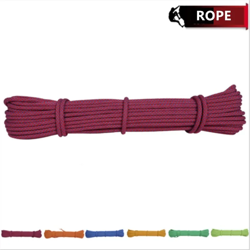 6 ملليمتر Paracord 10 متر/20 متر/31 متر التخييم معدات تسلق الجبال حبل تسلق الصخور حبل المنقذة للحياة في الهواء الطلق الأدوات المساعدة
