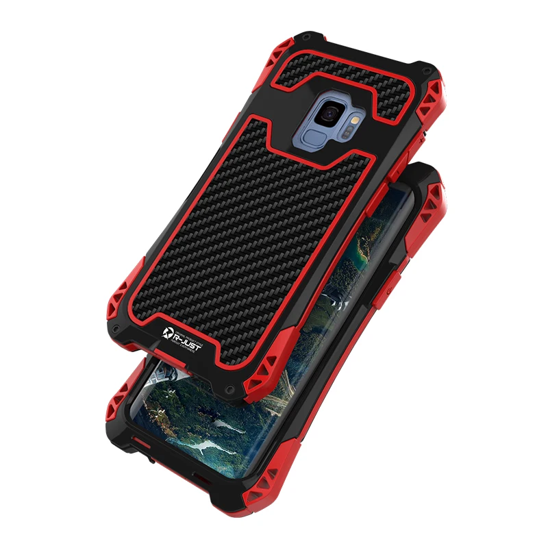R-JUST Camo чехол для Samsung Галактики S9/S9 Plus Роскошный металлический алюминиевый