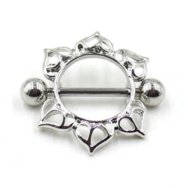 

1 Pair Amazing Stainless Steel Love Nipple Shield Bar Ring Body Piercing