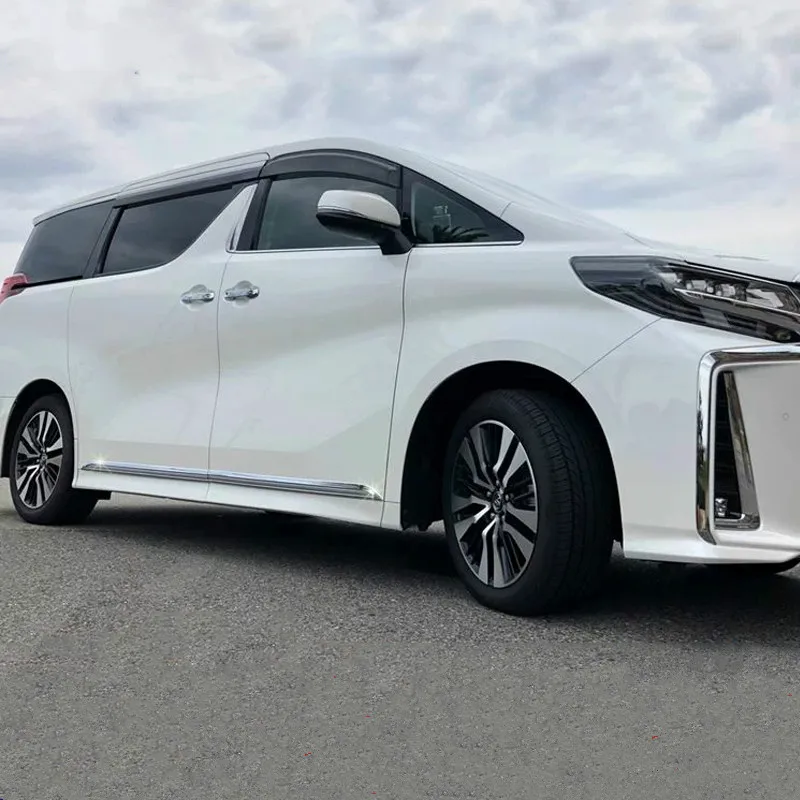 Автомобиль интимные аксессуары Стайлинг для Toyota Alphard Vellfire 30 серии 18 19 средства ухода за кожей боковой двери юбка акцент литье стикер