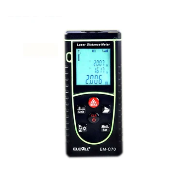 

EM-C70 70m/230ft Digital Laser Distance Meter Bubble Level Rangefinder Area/Volume Tape Measure Laser Measuring Tool