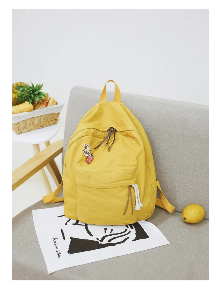 Menghuo Women Backpack for School Teenager Girls Vintage Stylish School Bag Ladies Cotton Fabric Backpack Female Bookbag Mochila (53)
