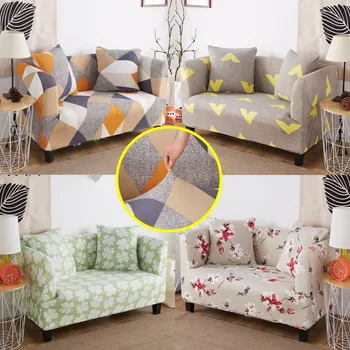 

Spandex Stretch Geometic Floral Printing Sofa Protective Slipcovers Removable Elastic All-inclusive Couch Case Cover Living Room