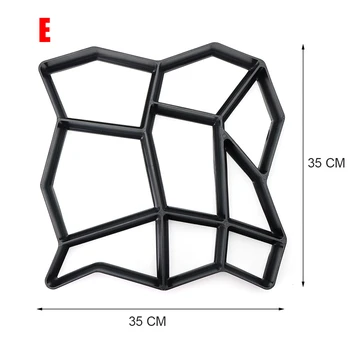 

Garden DIY Plastic Path Maker Pavement Model Concrete Stepping Stone Cement Mould Brick QJ888