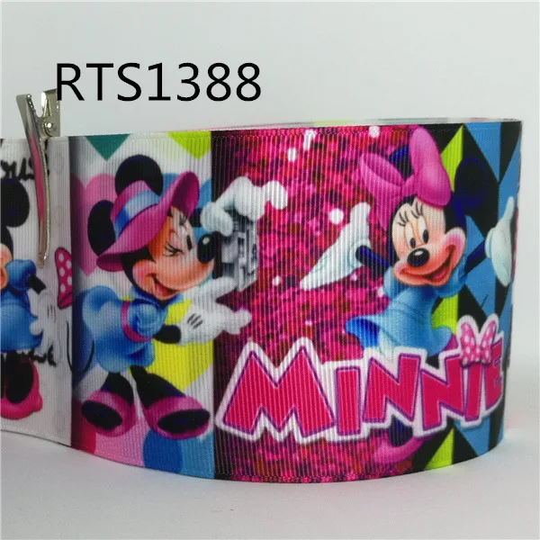 

Free shipping 50yard/roll 3 inch 75mm cartoon girl mouse printed grosgrain ribbon RTS1388
