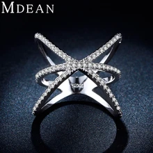 MDEAN White gold plated Bague Ring for Women Wholesale Jewelry Vintage Individuality Party Casual/Sporty rings MSR237