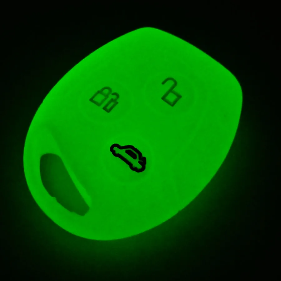 

For Ford Focus Mondeo Festiva Fusion TRANSIT C-Max Suit Fiesta KA GALAXY Puma 3 Buttons Glow Car Key Case Cover