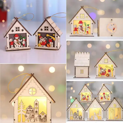 

Xmas Decoration NEW Christmas Ornamental Wooden Church Village Scene Pre-Lit LED