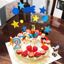 Подарки на день рождения Микки Торт Топпер Минни вечерние украшения торта украшения для мальчиков Дети Детские игрушки кекс Toppers