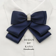 Продавать Англии Стиль дамы элегантного темно-Цвет Галстук Bowtie Молодежные Галстуки Винтаж бантом ручной работы отличный подарок для дамы