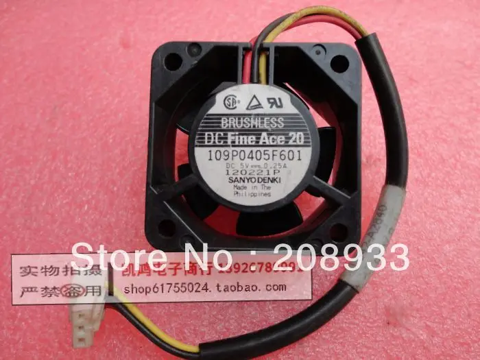 

For SANYO SANYO 109P0405F601 5V 0.25A 4CM 4020 3-wire switch +cooling fan