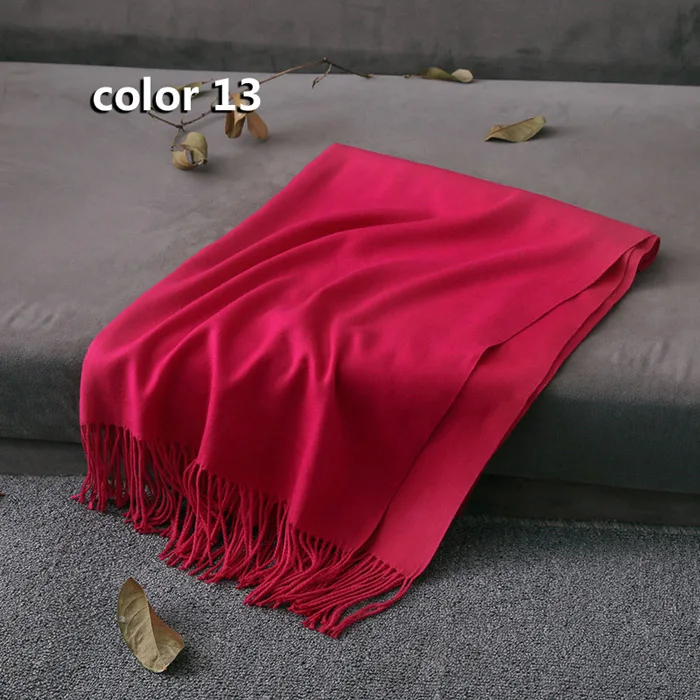 DESTINY зимний женский шарф, женские роскошные брендовые шарфы, модная дамская Бандана с кисточками, шаль, палантин из пашмины, кашемировый платок - Цвет: color 13