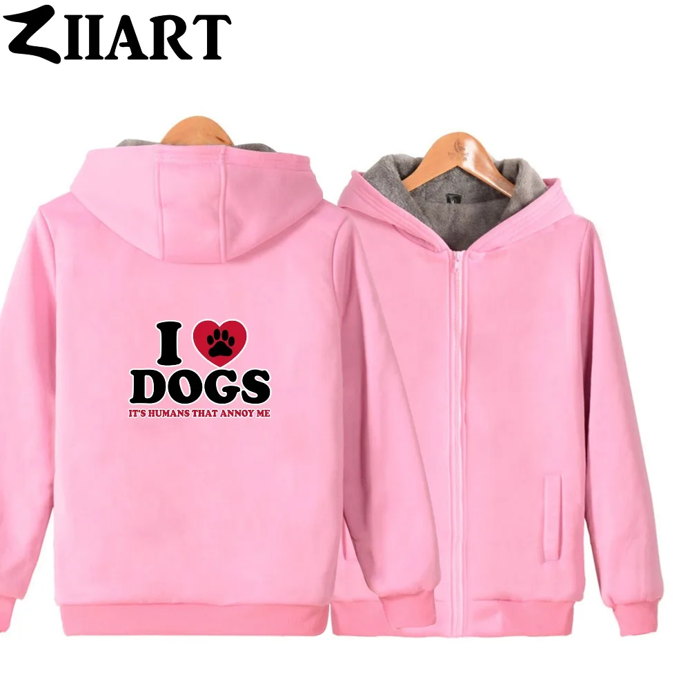 Одежда для влюбленных собак с принтом I love dogs it's humans раздражающая меня одежда