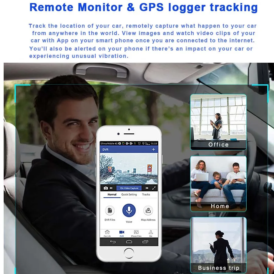 Автомобильный видеорегистратор ANSTAR ADAS 4G Android с двумя объективами Bluetooth WIFI FHD 1080 p GPS