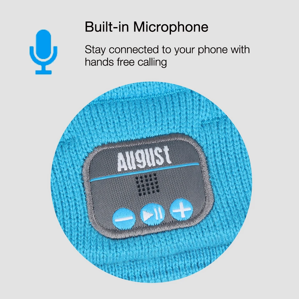 August EPA20L Bluetooth Beanie Cap with Microphone