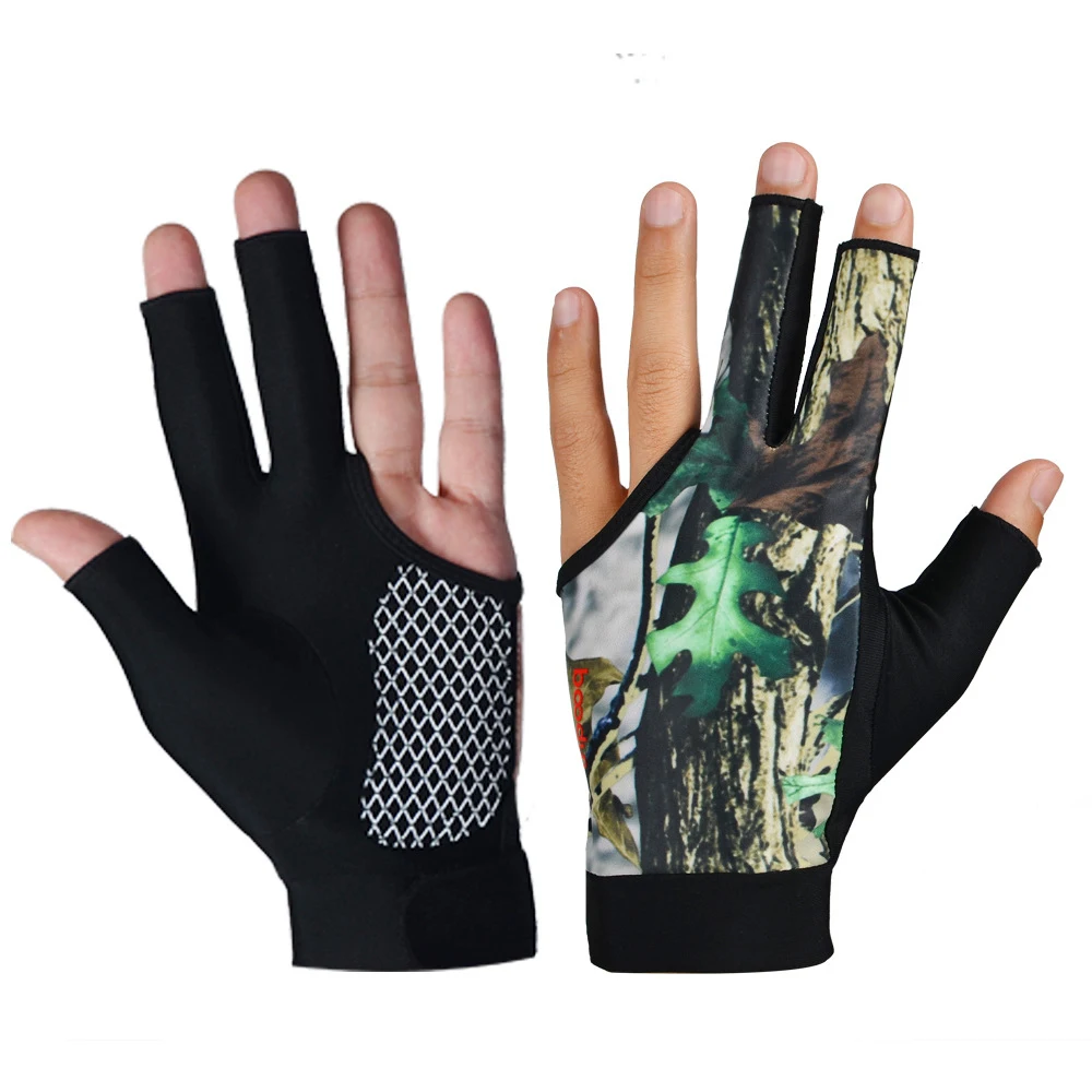 Бильярдные перчатки для игры в пул 3 пальца перчатки бильярдные перчатки 1 шт. левая рука снукер перчатки высокого качества бильярдные
