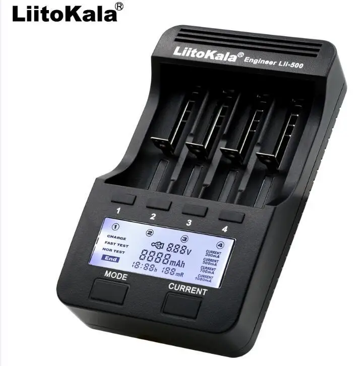 Новый liitokala lii500 смарт универсальный ЖК дисплей литий ионный NiMH AA AAA 10440 14500 16340 17335
