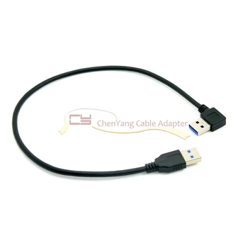 

100PCS/CY 0.4M Right Angled 90 Degree USB 3.0 A Type Male to Straight A Type Male Data Cable