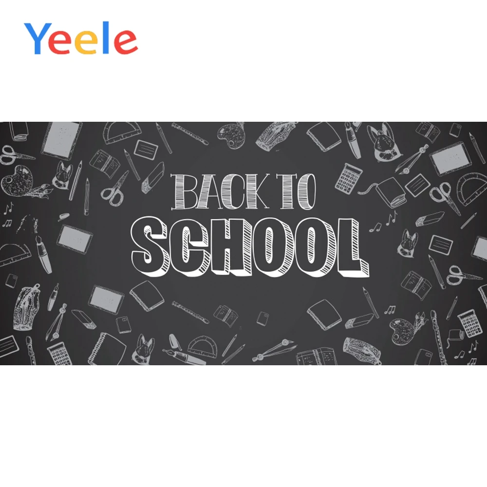 

Yeele Blackboards Chalk Word Back to School Poster Baby Photography Background Wall Scene Photographic Backdrop For Photo Studio