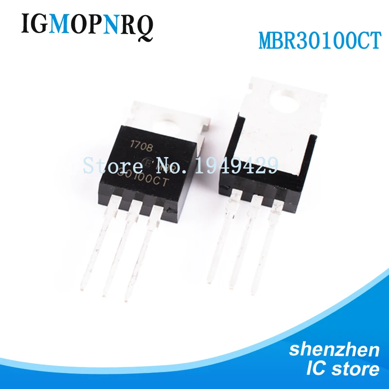 

Free shippin 10pcs/lot MBR30100CT MBR30100 Schottky diode 30A 100V TO-220 original authentic