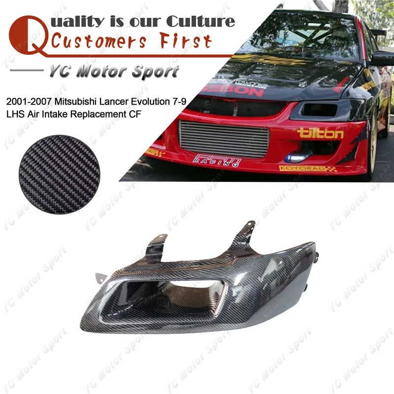 

Car Accessories Carbon Fiber Air Duct Fit For 2001-2007 Evolution 7-9 EVO 7 8 9 LHS Vented Headlight Air Intake Replacement