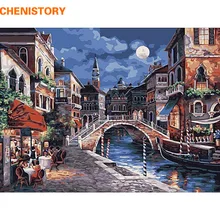 CHENISTORY – Kit de peinture acrylique par numéros, bricolage traditionnel avec cadre, cadeau mural Unique