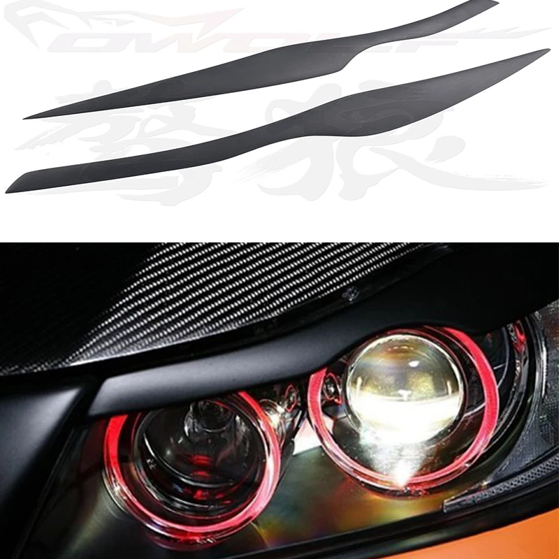 

E90 FRP Primer Car Headlight Eyelid Eyebrows Cover Trim Sticker for BMW E90 2005-2012 Free shipping