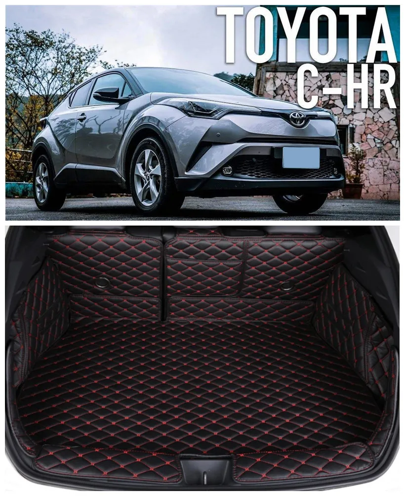 

Cargo Liner For TOYOTA C-HR CHR 2017 2018 2019 Trunk Mats Surrounded by all Carpets Mat High Quality Embroidery Leather