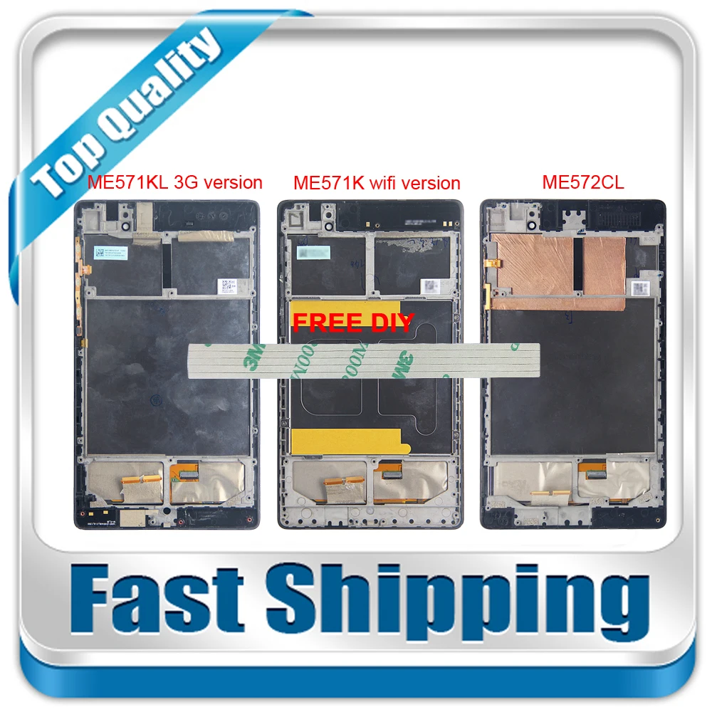 

New For Asus Google Nexus 7 ME571 ME571K ME571KL ME572 ME572CL Replacement LCD Display Touch Screen+Frame Assembly