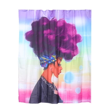 

200x180cm Shower Curtain Colorful Girl Printing Curtain Home Decor Mildew Proof Waterproof Bathroom Decor Shower Curtains