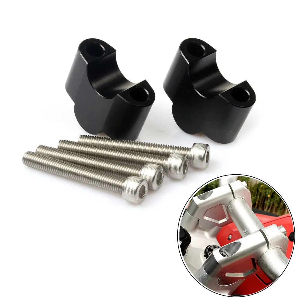 

Motorcycle CNC Aluminum 7/8" or 1 1/8" 22mm Handlebar Riser Kit 30mm Rise Bar Clamp Mount for Honda ATV Scooter Kawasak YAMAHA